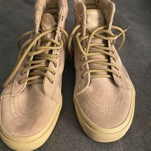 All tan high top vans